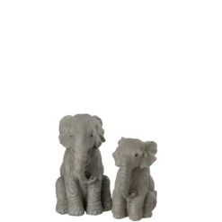 J-Line Olifant Zittend Poly Grijs Large -Meubels Voor Thuis 10842862