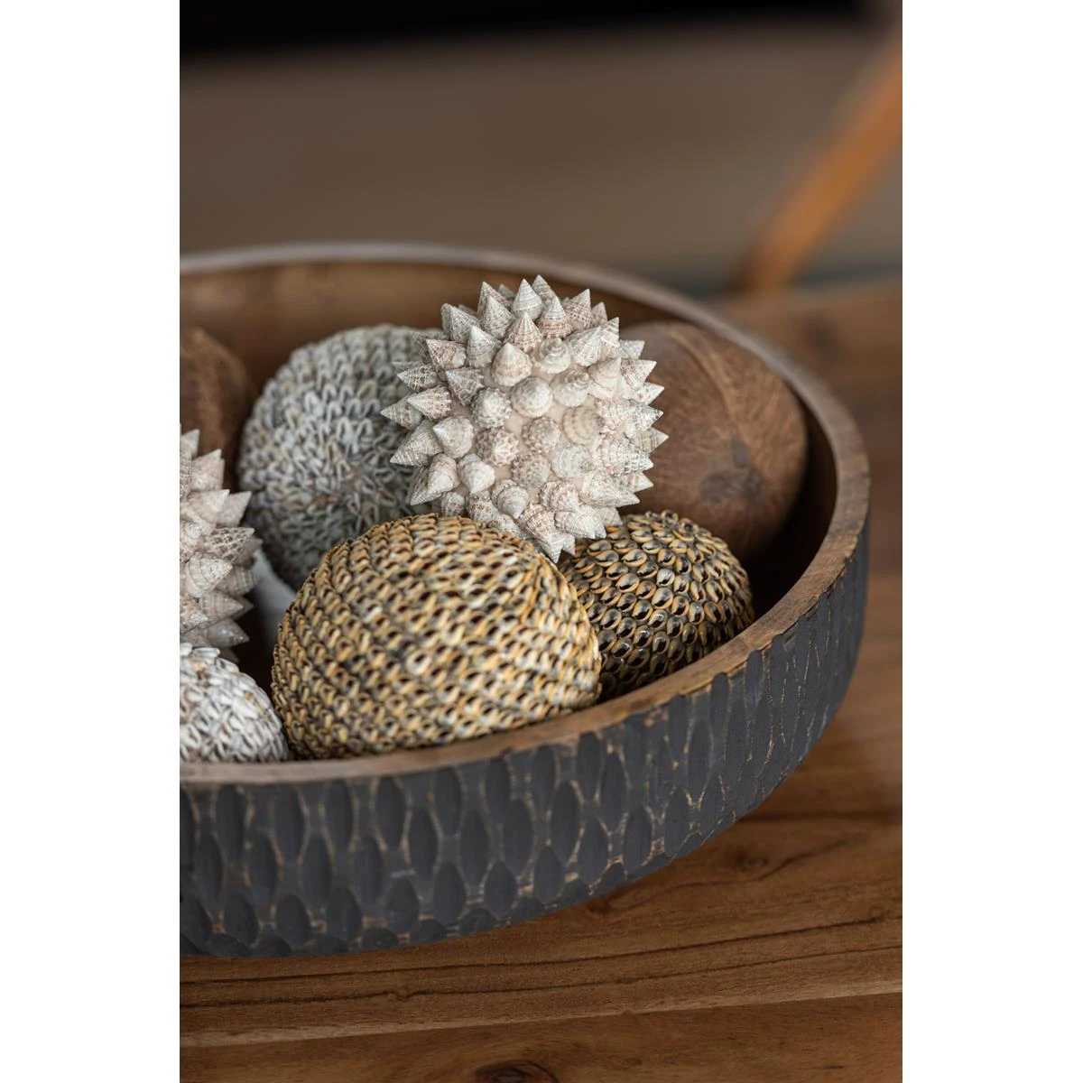 J-Line Bol Schelpen Noa Naturel Small 4 J-Line Bol Schelpen Noa Naturel Small - Afbeelding 2