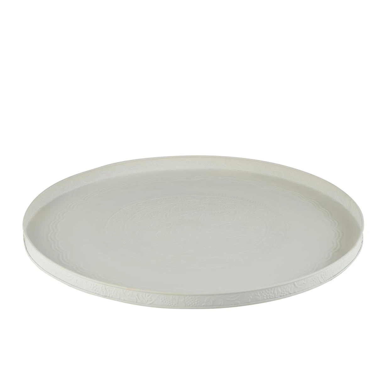 J-Line Plateau Rond Klassiek Ijzer Wit Large 3 J-Line Plateau Rond Klassiek Ijzer Wit Large