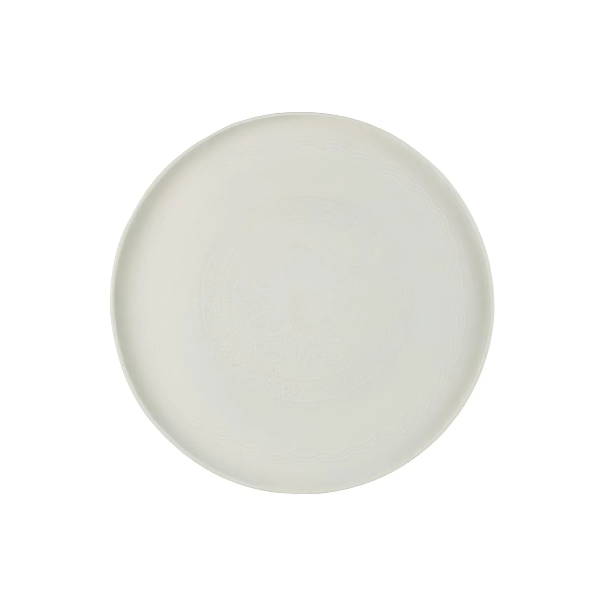 J-Line Plateau Rond Klassiek Ijzer Wit Large 4 J-Line Plateau Rond Klassiek Ijzer Wit Large - Afbeelding 2