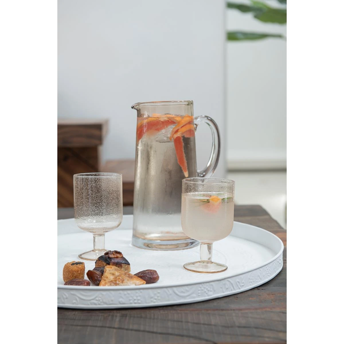 J-Line Plateau Rond Klassiek Ijzer Wit Large 7 J-Line Plateau Rond Klassiek Ijzer Wit Large - Afbeelding 5