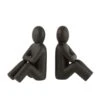 J-Line P'tit Maurice Boekensteun - Kunststof - Zwart - 2x -Meubels Voor Thuis 10849043