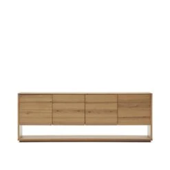 Kave Home - Alguema Dressoir 4 Deuren In Eiken Fineer Met Natuurlijke -Meubels Voor Thuis 10854184