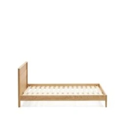 Kave Home - Lenon Bed In Hout En Eikenfineer Voor Matras 160 X 200 Cm -Meubels Voor Thuis 10855587