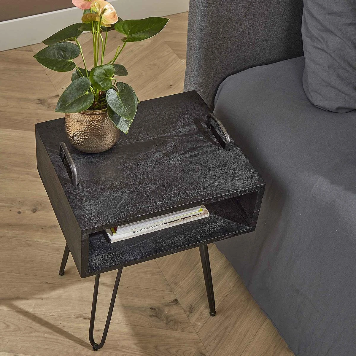 MOOS Yuki Nachtkastje - Acaciahout 5 MOOS Yuki Nachtkastje - Acaciahout - Afbeelding 3