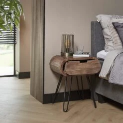 MOOS Bruce Nachtkastje - Mangohout -Meubels Voor Thuis 10861051