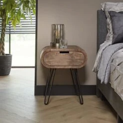 MOOS Bruce Nachtkastje - Mangohout -Meubels Voor Thuis 10861064