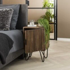 MOOS Teun Nachtkastje Set Van 2 - Mangohout -Meubels Voor Thuis 10861098