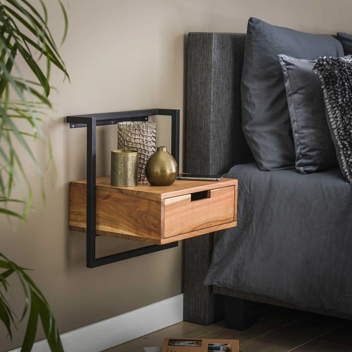 MOOS Aron Nachtkastje - Acaciahout 4 MOOS Aron Nachtkastje - Acaciahout - Afbeelding 2