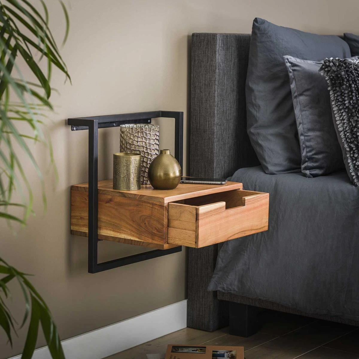 MOOS Aron Nachtkastje - Acaciahout 5 MOOS Aron Nachtkastje - Acaciahout - Afbeelding 3