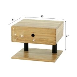 MOOS Jarno Nachtkastje - Acaciahout -Meubels Voor Thuis 10861138