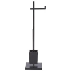Beliani - ULAPES - Toiletrol En Borstelhouder - Zwart - Staal -Meubels Voor Thuis 10872799