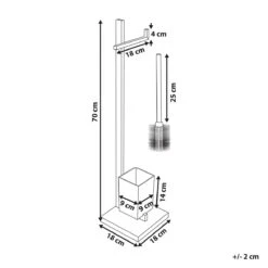 Beliani - ULAPES - Toiletrol En Borstelhouder - Zwart - Staal -Meubels Voor Thuis 10872808