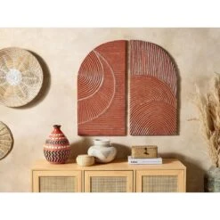 Beliani - MUSI - Wanddecoratie - Rood - MDF -Meubels Voor Thuis 10872949