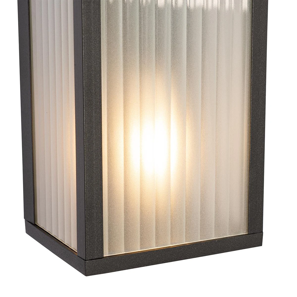 QAZQA Buiten Wandlamp Zwart Met Ribbel Glas 2-lichts IP44 - Charlois 5 QAZQA Buiten Wandlamp Zwart Met Ribbel Glas 2-lichts IP44 - Charlois - Afbeelding 3