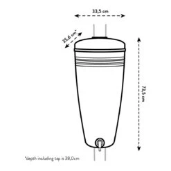 Elho Green Basics Regenton 35 L - Zilver 13 Elho Green Basics Regenton 35 L - Zilver -Meubels Voor Thuis 10907159