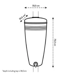 Elho Green Basics Regenton 35 L - Zilver 17 Elho Green Basics Regenton 35 L - Zilver -Meubels Voor Thuis 10907167