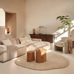 By FonQ Chunky Chaise Longue Rechts - Mink - Rib -Meubels Voor Thuis 10907408