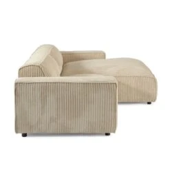 By FonQ Chunky Chaise Longue Rechts - Mink - Rib -Meubels Voor Thuis 10907425