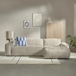 By FonQ Bulk Chaise Longue Rechts - Taupe -Meubels Voor Thuis 10907464