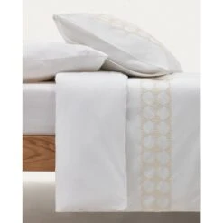 Kave Home - Teia Hoeslaken 100% Perkaal Katoen 180 Thread Count Wit -Meubels Voor Thuis 10922485