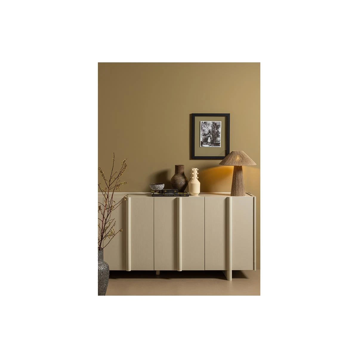 WOOOD Dressoir Basu - Grenen - Dust - 85x200x46 5 WOOOD Dressoir Basu - Grenen - Dust - 85x200x46 - Afbeelding 3