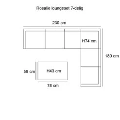 Keter Rosalie Loungeset 7-delig - Grijs -Meubels Voor Thuis 10936995
