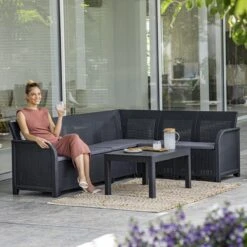 Keter Rosalie Loungeset 7-delig - Grijs -Meubels Voor Thuis 10937006