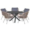 Garden Impressions Lucas Tuinset 6-delig - Gigi Tuintafel Ø140 Cm -Meubels Voor Thuis 10937179