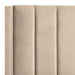 Beliani - VILLETTE - Tweepersoonsbed - Beige - 180 X 200 Cm - Fluweel -Meubels Voor Thuis 10950716