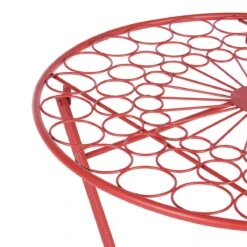 Beliani - SCARIO - Bistro Set - Rood - IJzer -Meubels Voor Thuis 10953585