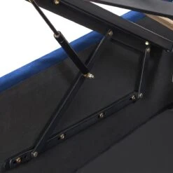 Beliani - ROCHEFORT - Tweepersoonsbed - Blauw - 180 X 200 Cm - Fluweel -Meubels Voor Thuis 10957804