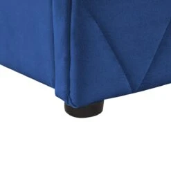 Beliani - ROCHEFORT - Tweepersoonsbed - Blauw - 180 X 200 Cm - Fluweel -Meubels Voor Thuis 10957815