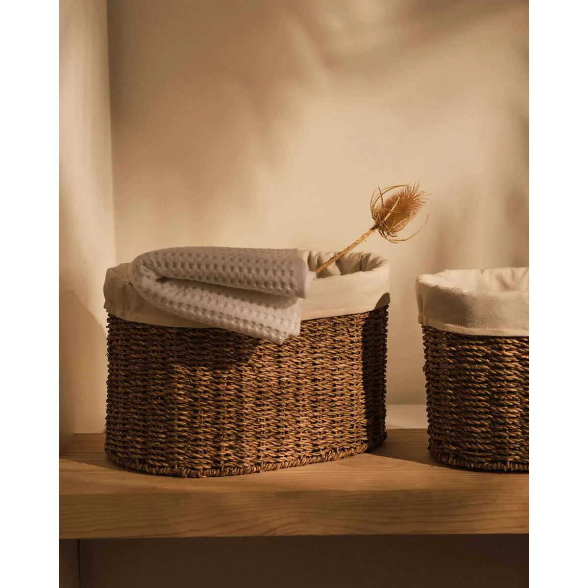 Kave Home - Set Tossa Medium Van 2 Natuurvezel Manden 4 Kave Home - Set Tossa Medium Van 2 Natuurvezel Manden - Afbeelding 2