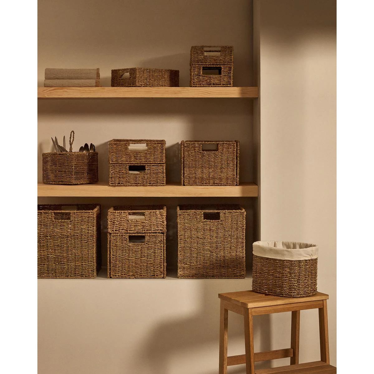 Kave Home - Set Tossa Medium Van 2 Natuurvezel Manden 6 Kave Home - Set Tossa Medium Van 2 Natuurvezel Manden - Afbeelding 4