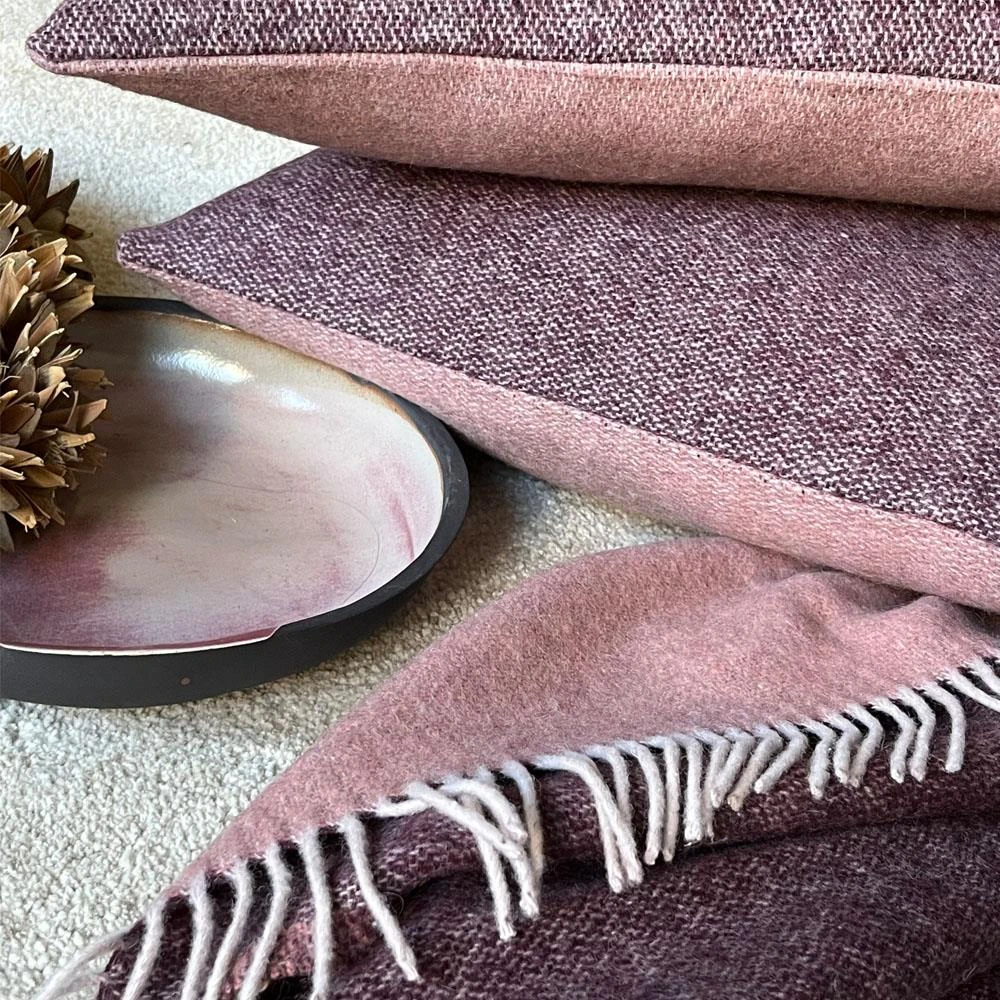 Malagoon Recycled Wool Plaid - Rozenhout 5 Malagoon Recycled Wool Plaid - Rozenhout - Afbeelding 3