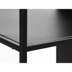 Olivine Juna Kledingkast Zwart - Met Open Vakken - 180 Cm -Meubels Voor Thuis 10970196