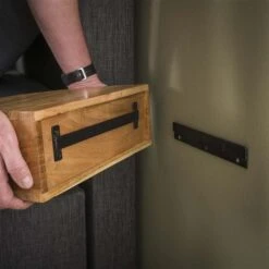 Hoyz - Nachtkastje 1L Curve - Massief Acacia Naturel -Meubels Voor Thuis 10970678