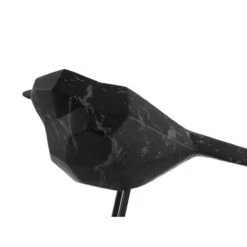 Present Time Ornament Bird - Marmerprint Zwart - 7,5x17x13,5cm -Meubels Voor Thuis 10975563