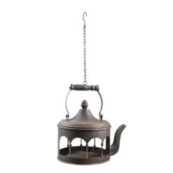 Clayre & Eef Vogelvoederhuisje 24x20x30|61 Cm Bruin Ijzer Voerbak -Meubels Voor Thuis 10980621