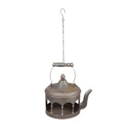 Clayre & Eef Vogelvoederhuisje 24x20x30|61 Cm Bruin Ijzer Voerbak -Meubels Voor Thuis 10980625