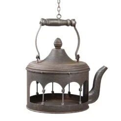 Clayre & Eef Vogelvoederhuisje 24x20x30|61 Cm Bruin Ijzer Voerbak -Meubels Voor Thuis 10980650