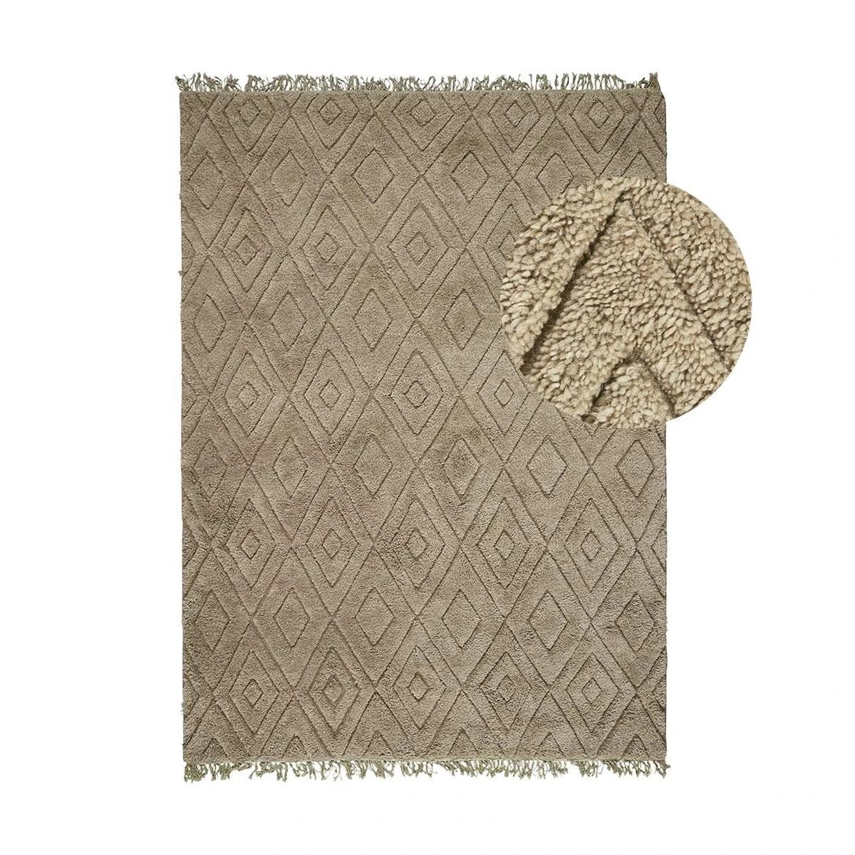 By FonQ Square Vloerkleed 170 X 240 Cm - Groen 3 By FonQ Square Vloerkleed 170 X 240 Cm - Groen