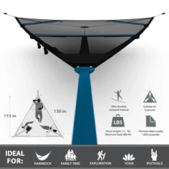 Vivere Elevate Hangmat XL - Blauw 11 Vivere Elevate Hangmat XL - Blauw -Meubels Voor Thuis 11002606