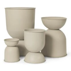 Ferm LIVING Hourglass Pot - Extra Small - Cashmere -Meubels Voor Thuis 11003358