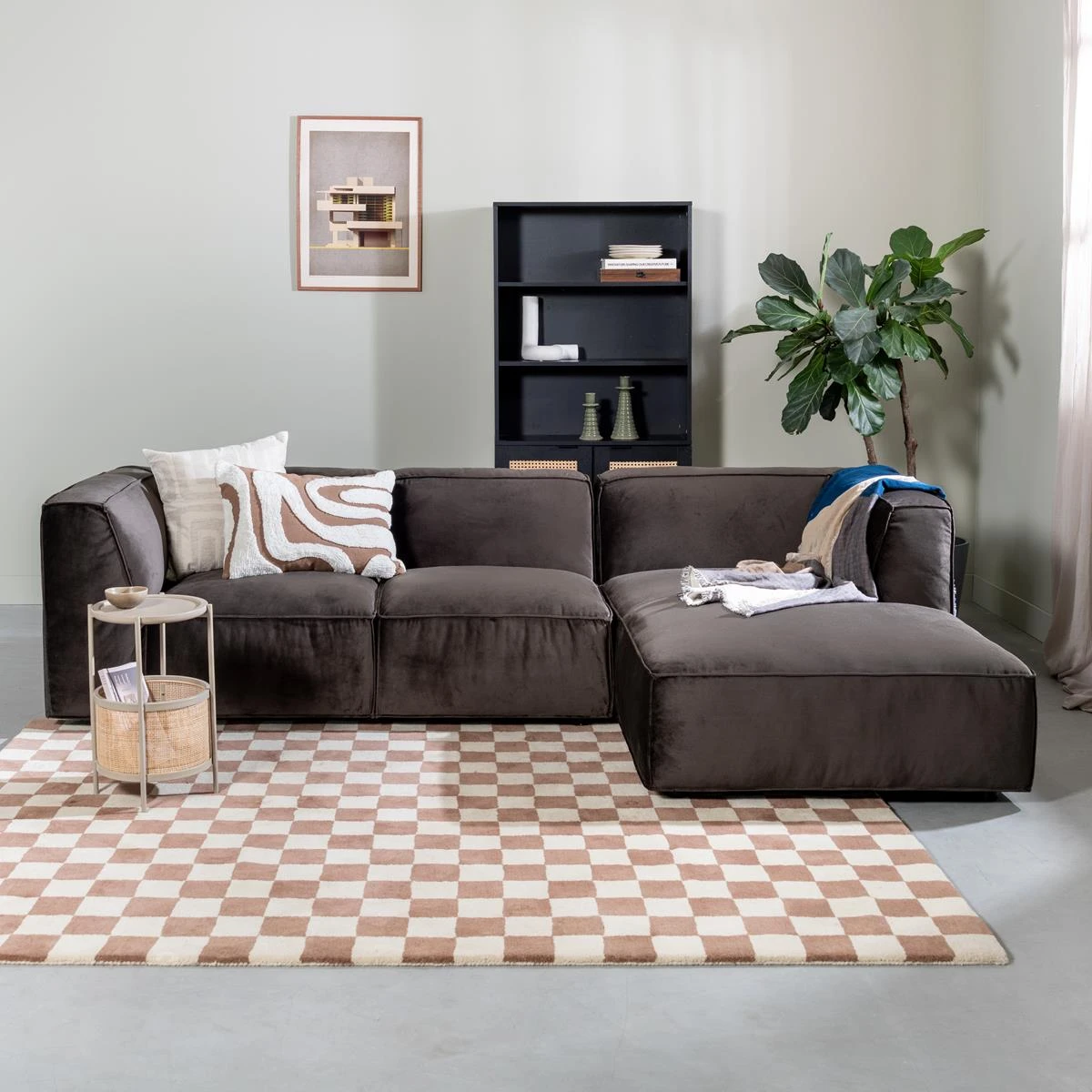 By FonQ Wave Sierkussen 40 X 60 Cm - Bruin 4 By FonQ Wave Sierkussen 40 X 60 Cm - Bruin - Afbeelding 2