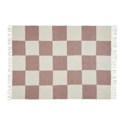 By FonQ Check Plaid 130 X 200 Cm - Roze -Meubels Voor Thuis 11005645