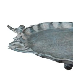 Clayre & Eef Vogelvoederbak 37x29x5 Cm Blauw Ijzer Vogelbad -Meubels Voor Thuis 11014439