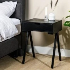 Hoyz Collection - Nachtkastje M340 Zwart - 45x40x60 7 Hoyz Collection - Nachtkastje M340 Zwart - 45x40x60 -Meubels Voor Thuis 11020894