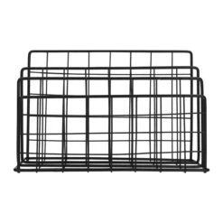 QUVIO Tijdschriften Organizer - Metaal - Zwart -Meubels Voor Thuis 11023878